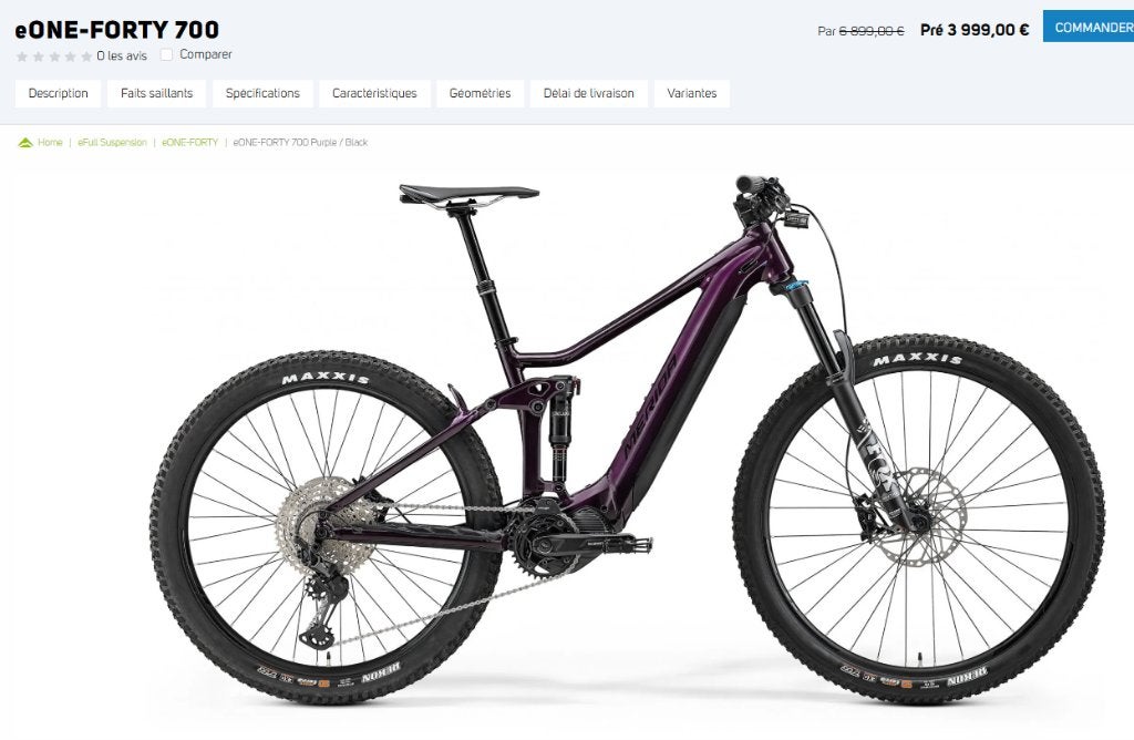 MERIDA e-ONE-FORTY, Vélos & Vélomoteurs, Neuf, Autres marques, Moins de 47 cm, 50 km par batterie ou plus