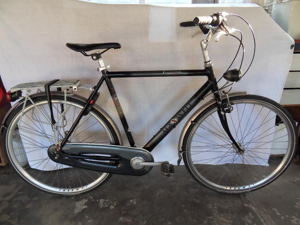 Maxwell stadsfiets, Fietsen en Brommers, Fietsen | Heren | Herenfietsen, Gebruikt, Velgrem, Versnellingen, 53 tot 57 cm