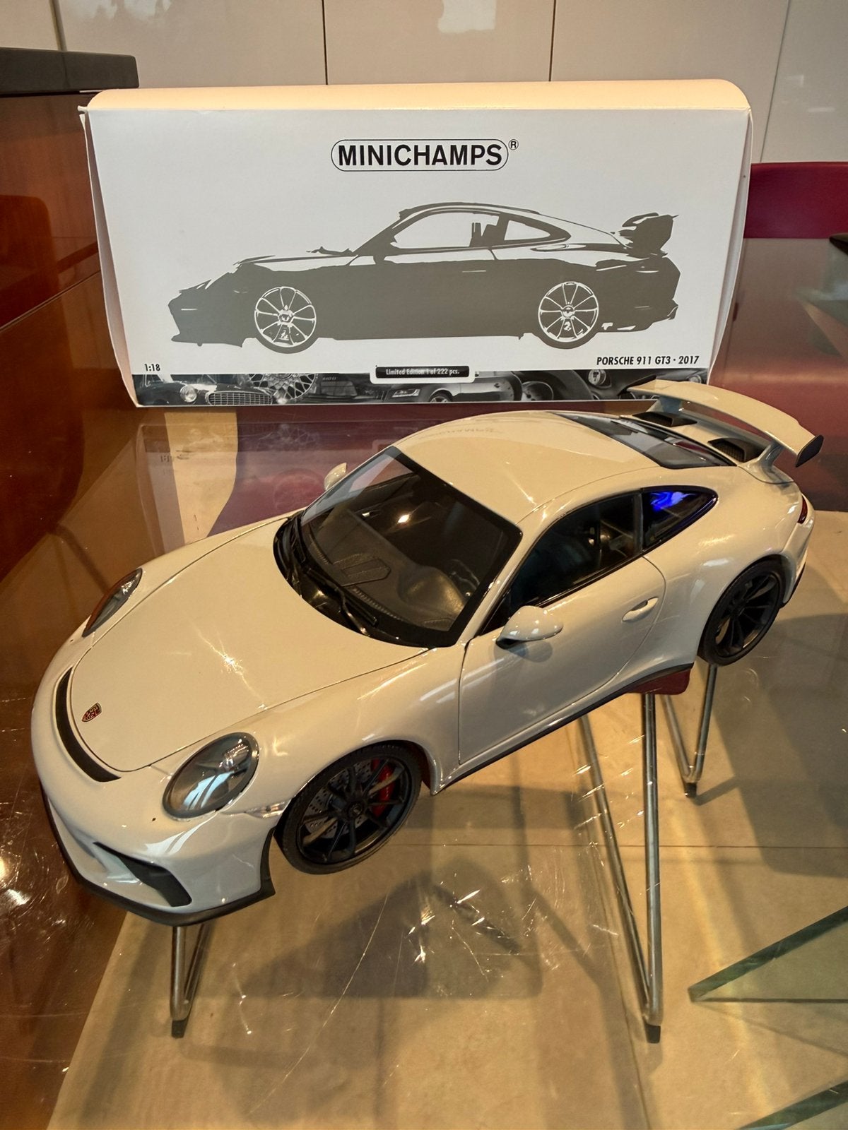 Edition limitee à 222 pieces Porsche 911 (991.2) GT3  1/18, Enlèvement ou Envoi, Comme neuf, Voiture, MiniChamps