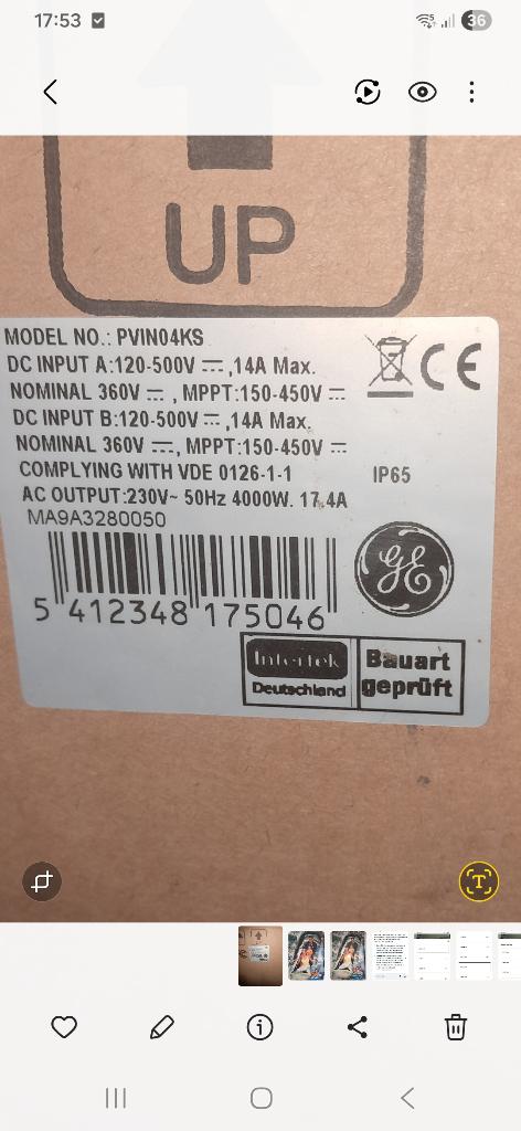 Omvormer voor zonnepanelen, Doe-het-zelf en Bouw, Zonnepanelen en Toebehoren, Ophalen, Nieuw, Compleet systeem, 200 wattpiek of meer