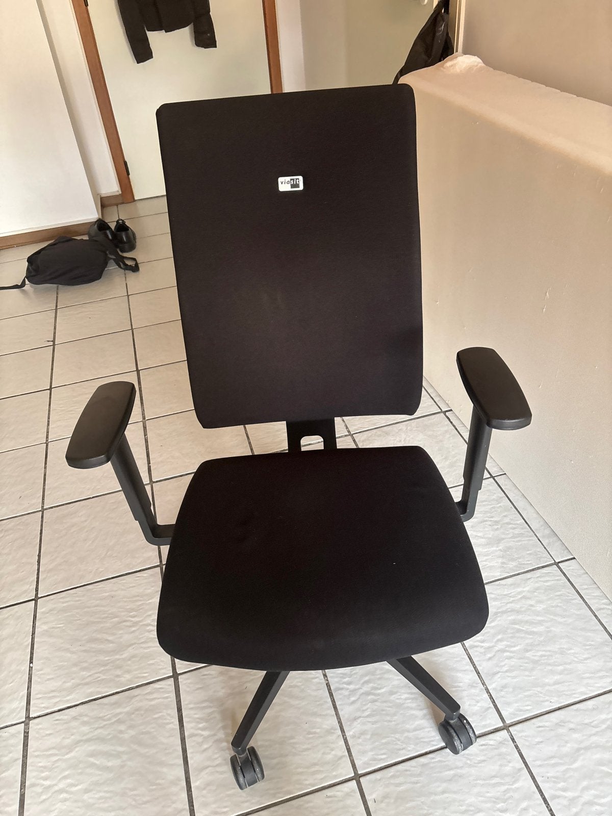 Viasit Ergonomic Office Chair - Black, Maison & Meubles, Enlèvement, Utilisé, Chaise de bureau, Ergonomique