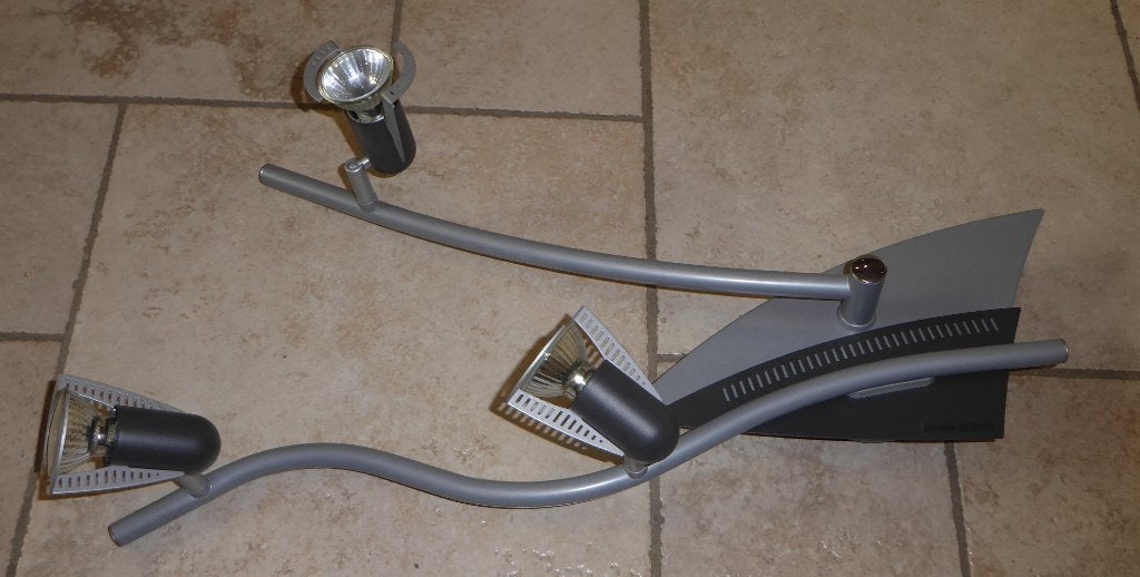 Moderne luster met 3 lichtpunten, Ophalen, Zo goed als nieuw