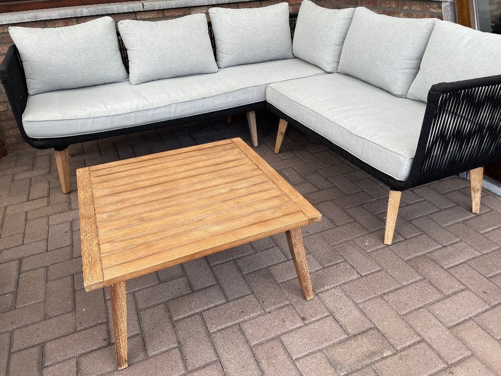 Set de salon, Jardin & Terrasse, Comme neuf, Enlèvement, Banque, Sets de jardin