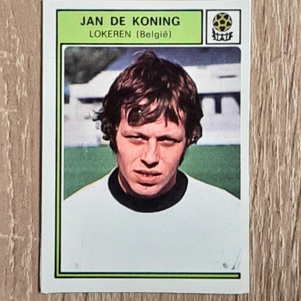 Voetbalplaatje Jan de Koning Lokeren Belgie., Verzamelen, Verzenden, Gebruikt, Poster, Plaatje of Sticker