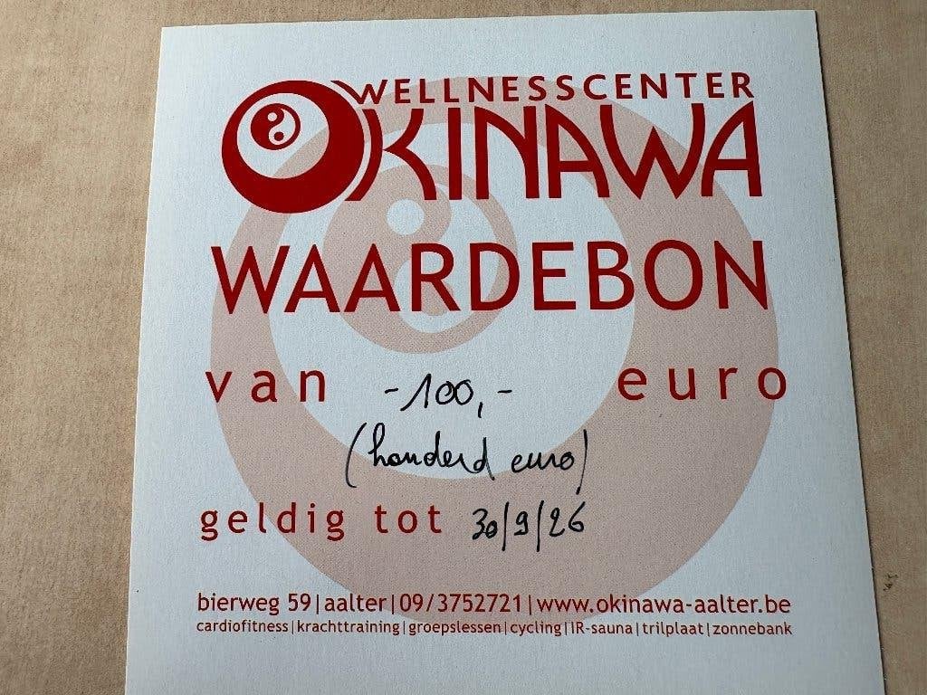 OKINAWA fitness center cadeaubon, Tickets en Kaartjes, Kortingen en Cadeaubonnen, Eén persoon, Cadeaubon, Overige typen
