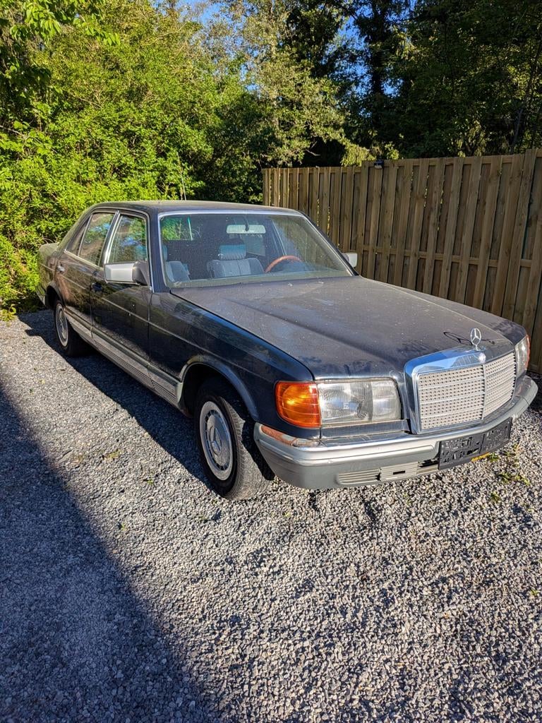 Mercedes w126 280se 1985 oldtimer voorouder, Auto's, Automaat, 4 deurs, Blauw, Berline