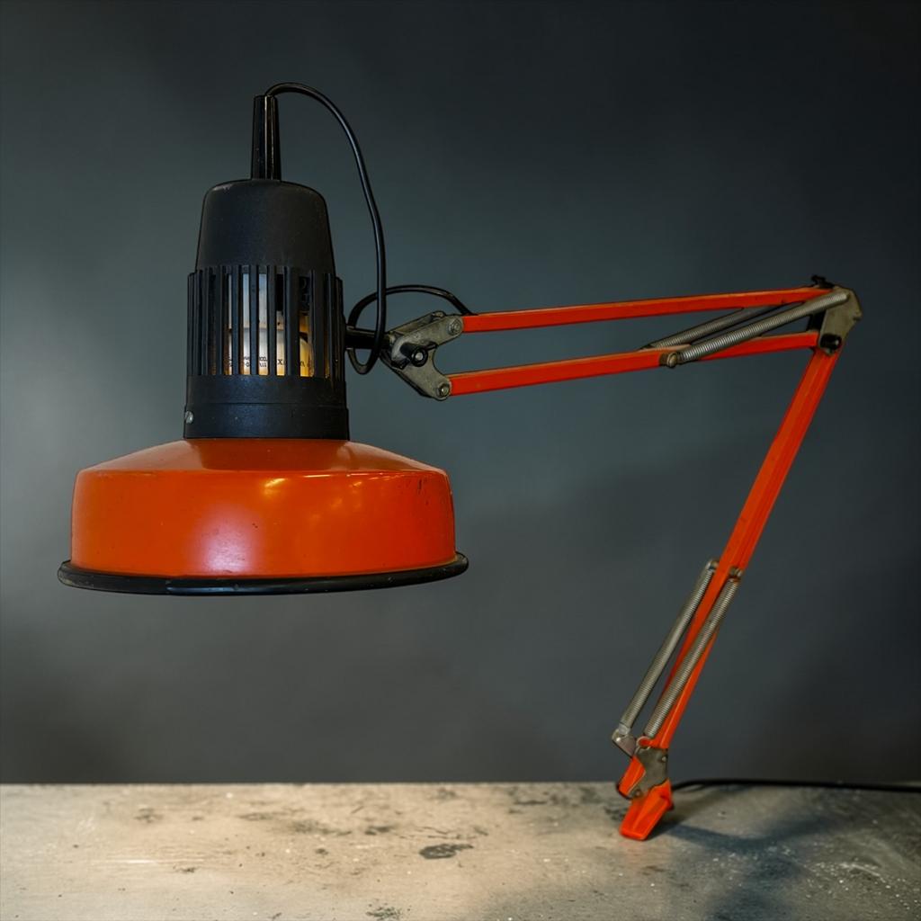 Lampe de bureau/lampe de bureau orange vintage, Enlèvement