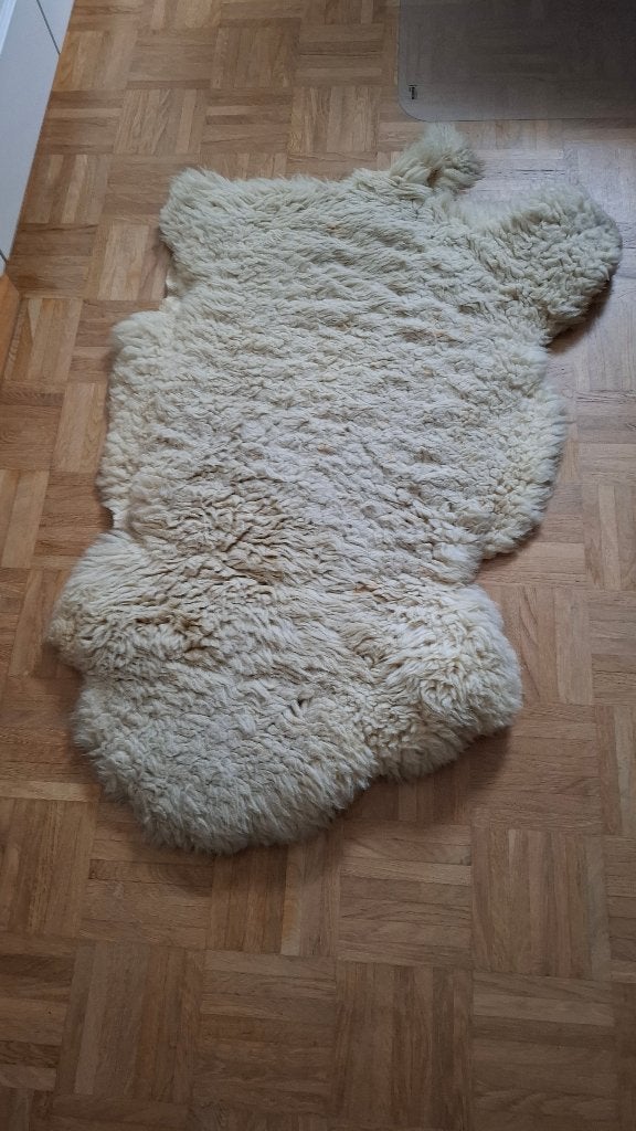 Schapenvacht, Huis en Inrichting, Ophalen, Gebruikt, 120 cm, Wit