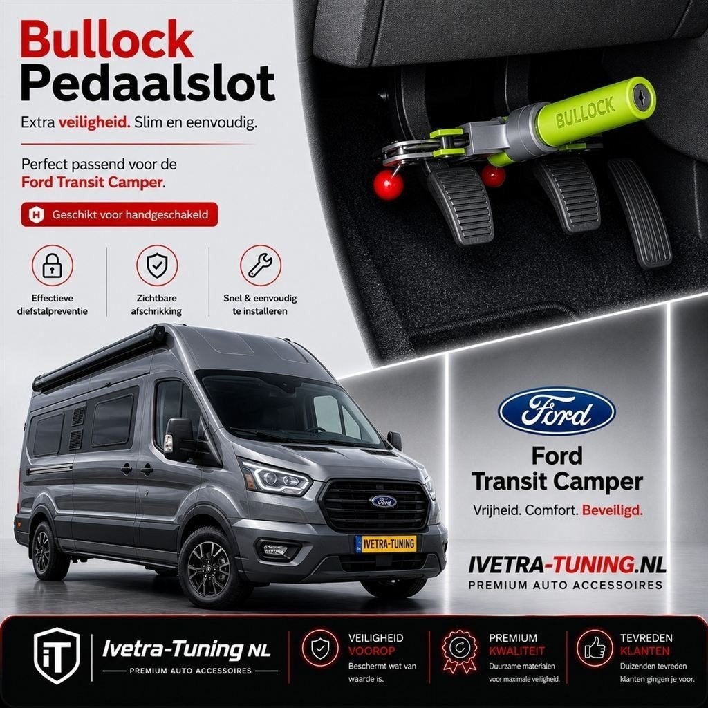 Pedaalslot Ford Transit Camper | Pedaalklem Ford Transit, Caravans en Kamperen, Ophalen of Verzenden, Nieuw