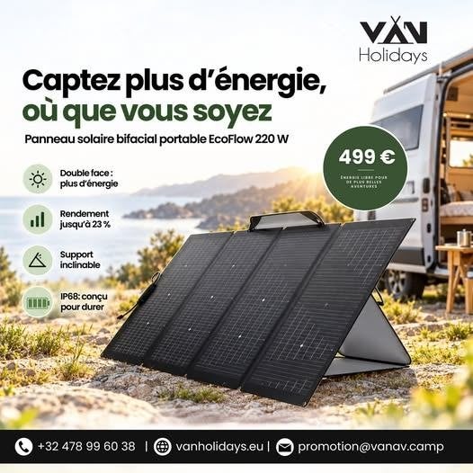 Captez plus d'énergie,où que vous soyez, Caravanes & Camping, Enlèvement ou Envoi, Neuf