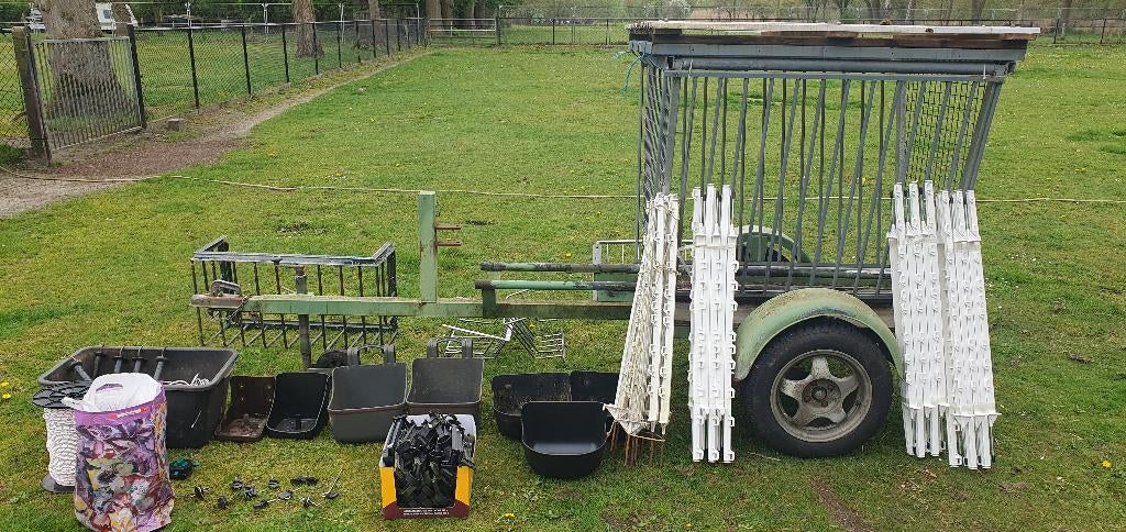 hooiruiven, schrikdraad, isolatoren, schrikdraadpaaltjes, .., Ophalen, Gebruikt