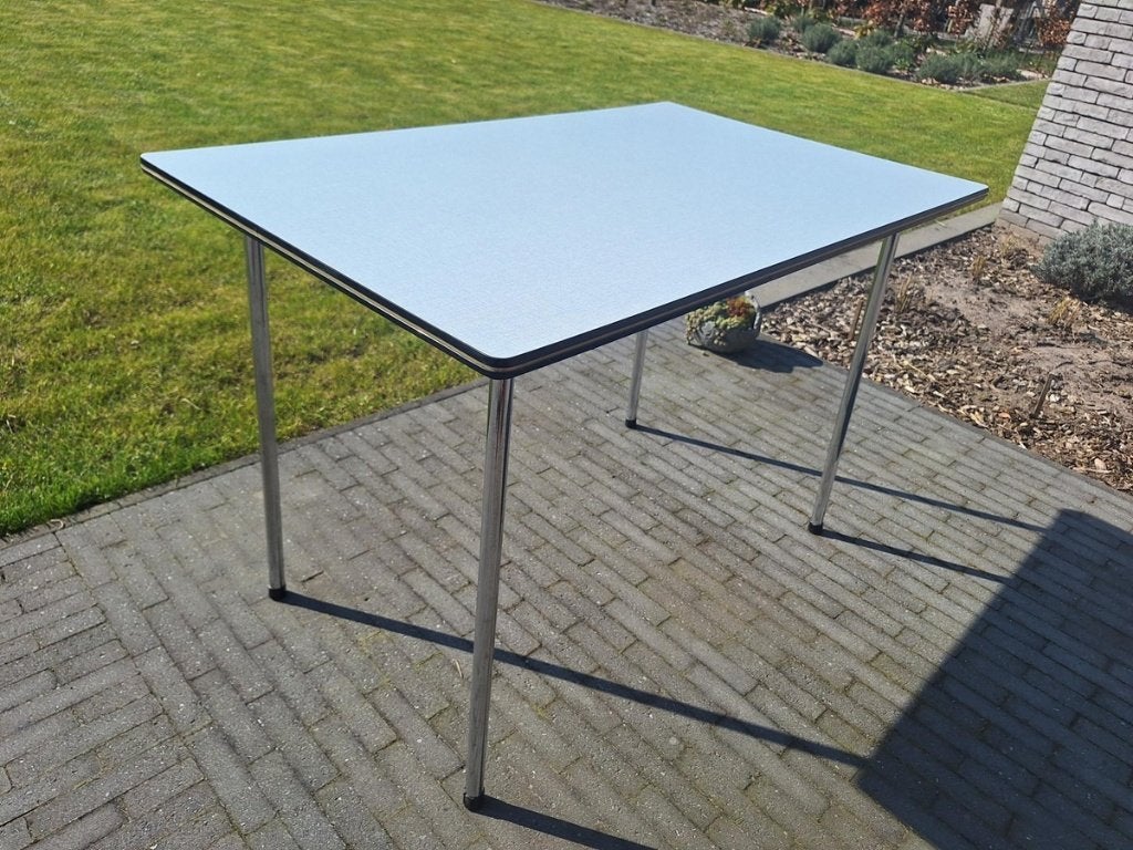 Keukentafel, Huis en Inrichting, Ophalen, Overige materialen, Gebruikt, 100 tot 150 cm