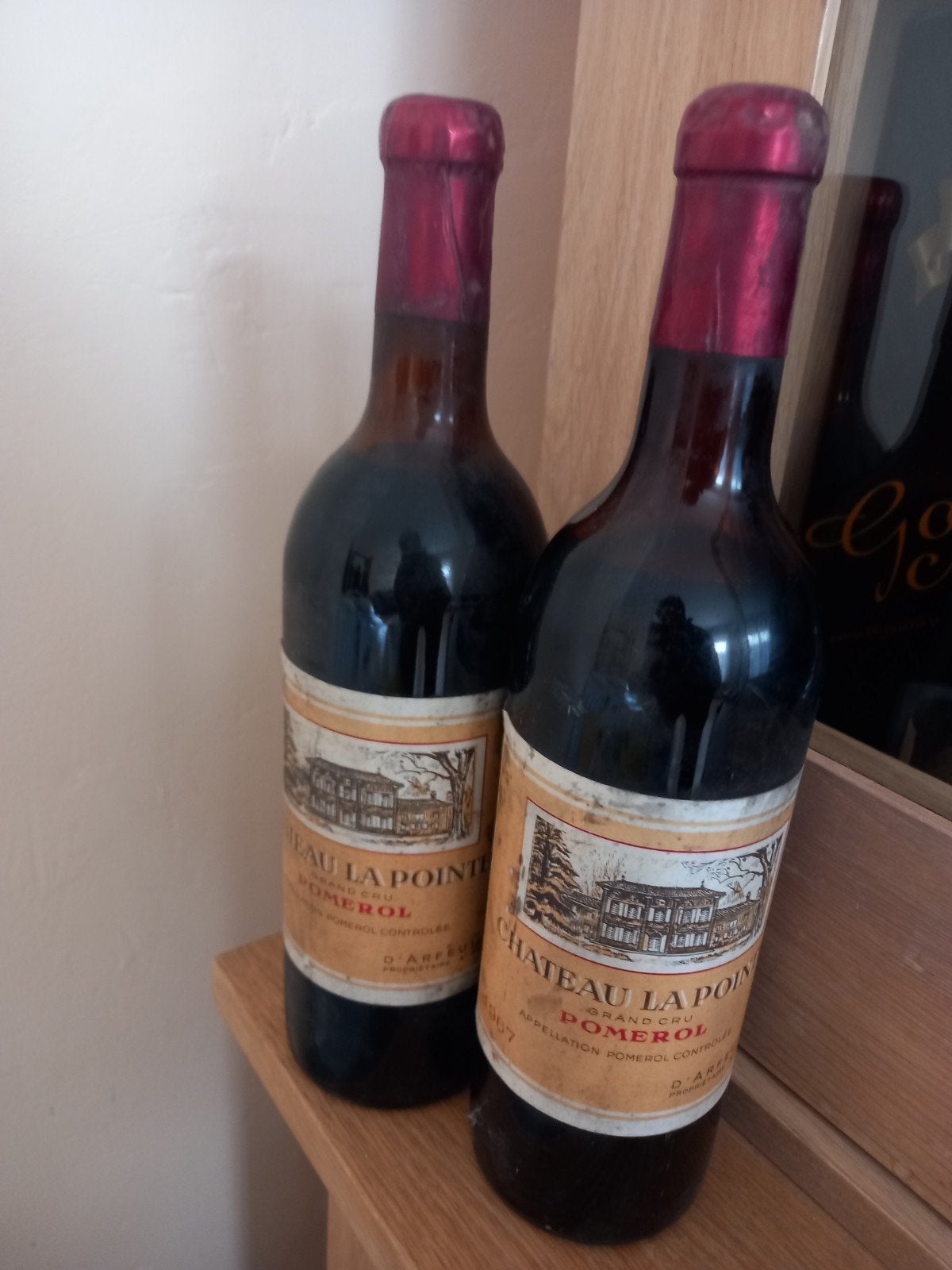 2 bouteille chateau pomerol la pointe 1967, Enlèvement