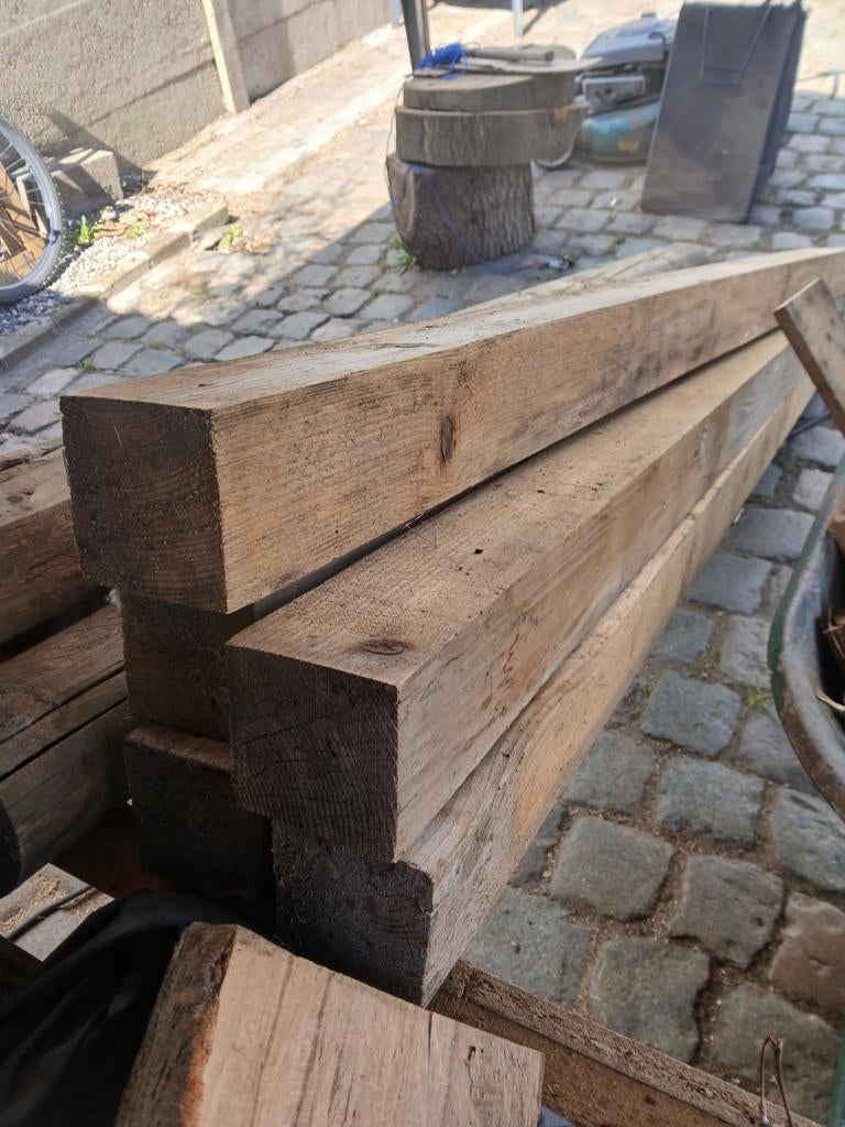 Balken /palen massief hout, Tuin en Terras, Ophalen, Balken