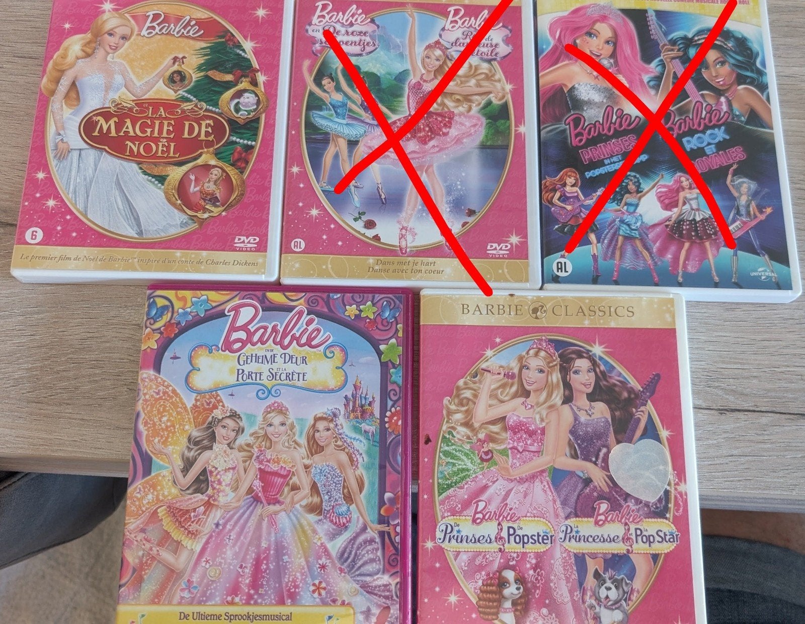 Barbie DVD set van 3, Verzenden