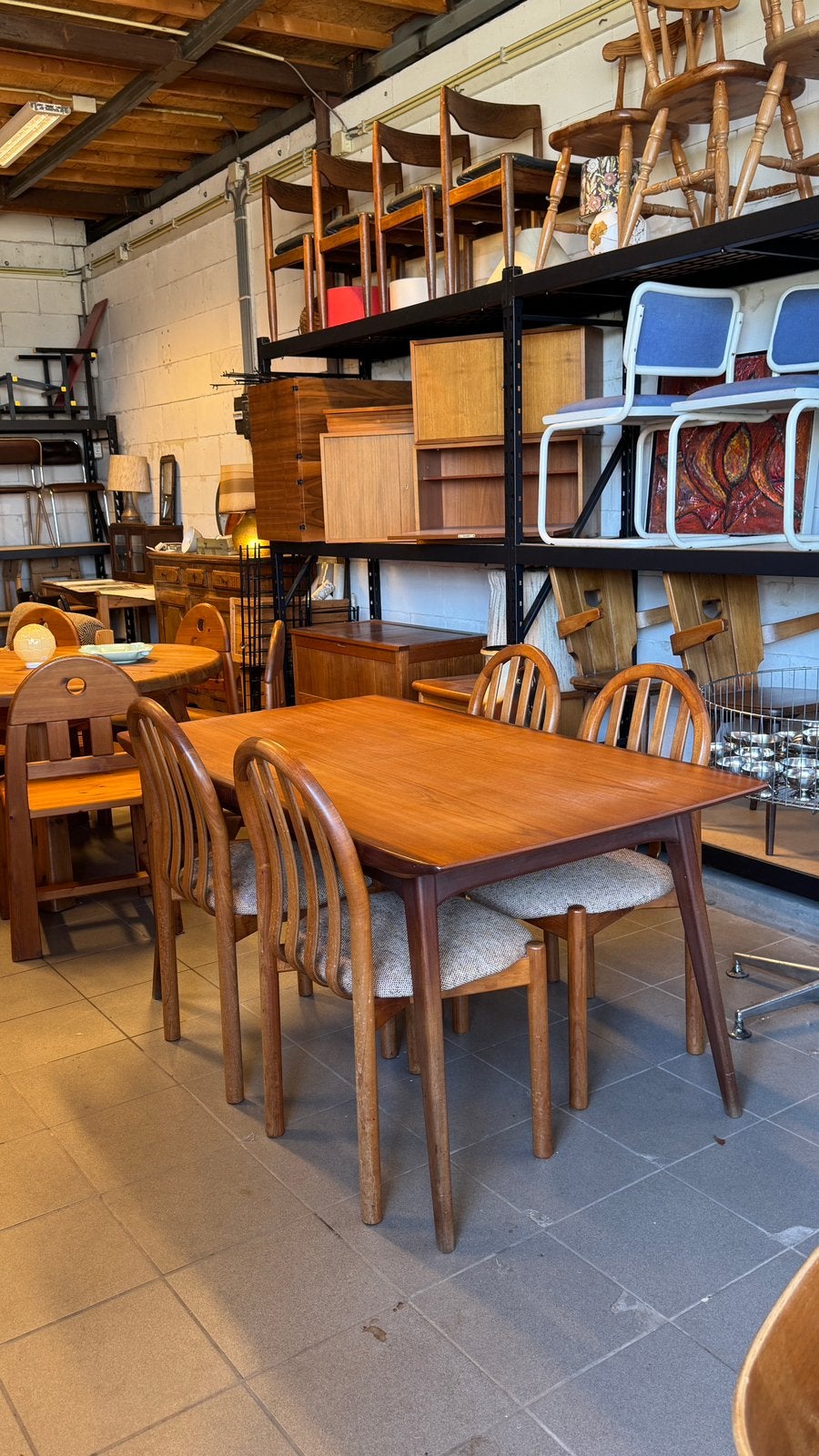 Louis van Teeffelen rechthoekige eettafel, Huis en Inrichting, Ophalen, Zo goed als nieuw, Vintage mid century