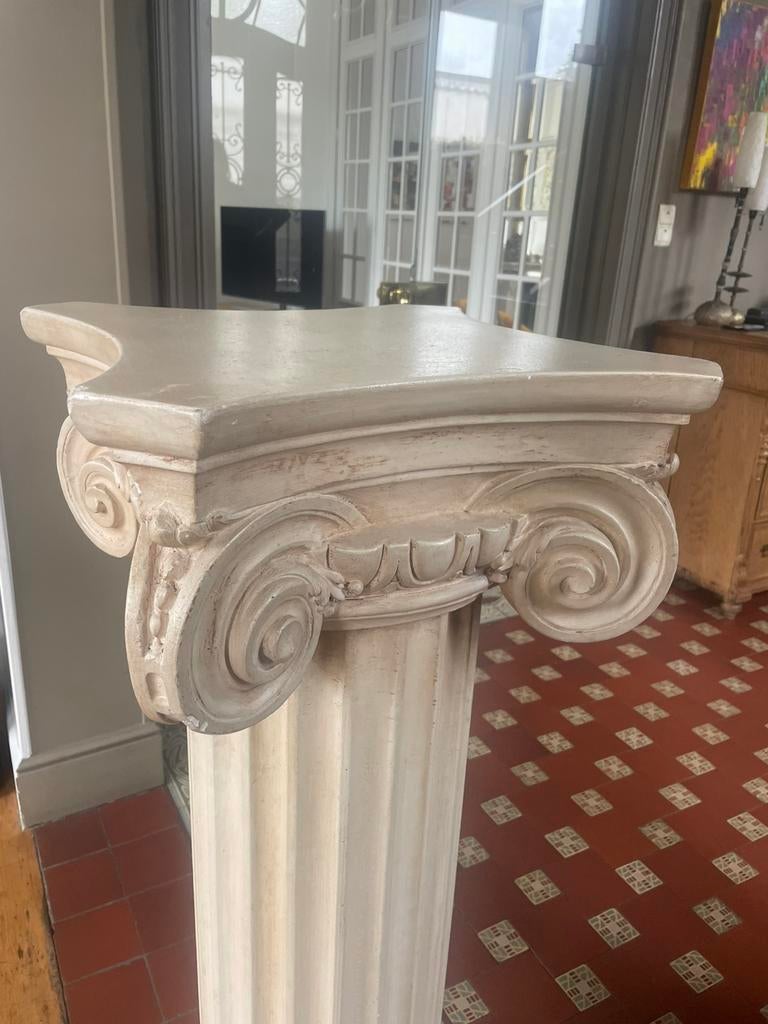Griekse decoratieve zuil - Corinthische stijl - gebroken wit, Huis en Inrichting, Woonaccessoires | Zuilen en Pilaren, Ophalen