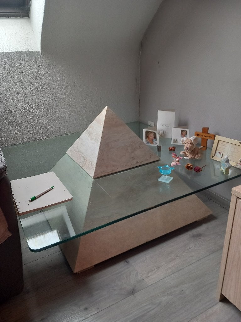 salontafel, Huis en Inrichting, Ophalen, Gebruikt, Vierkant, Glas