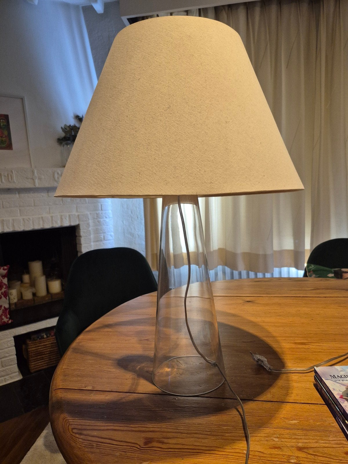 lamp met glas, Ophalen of Verzenden, Glas