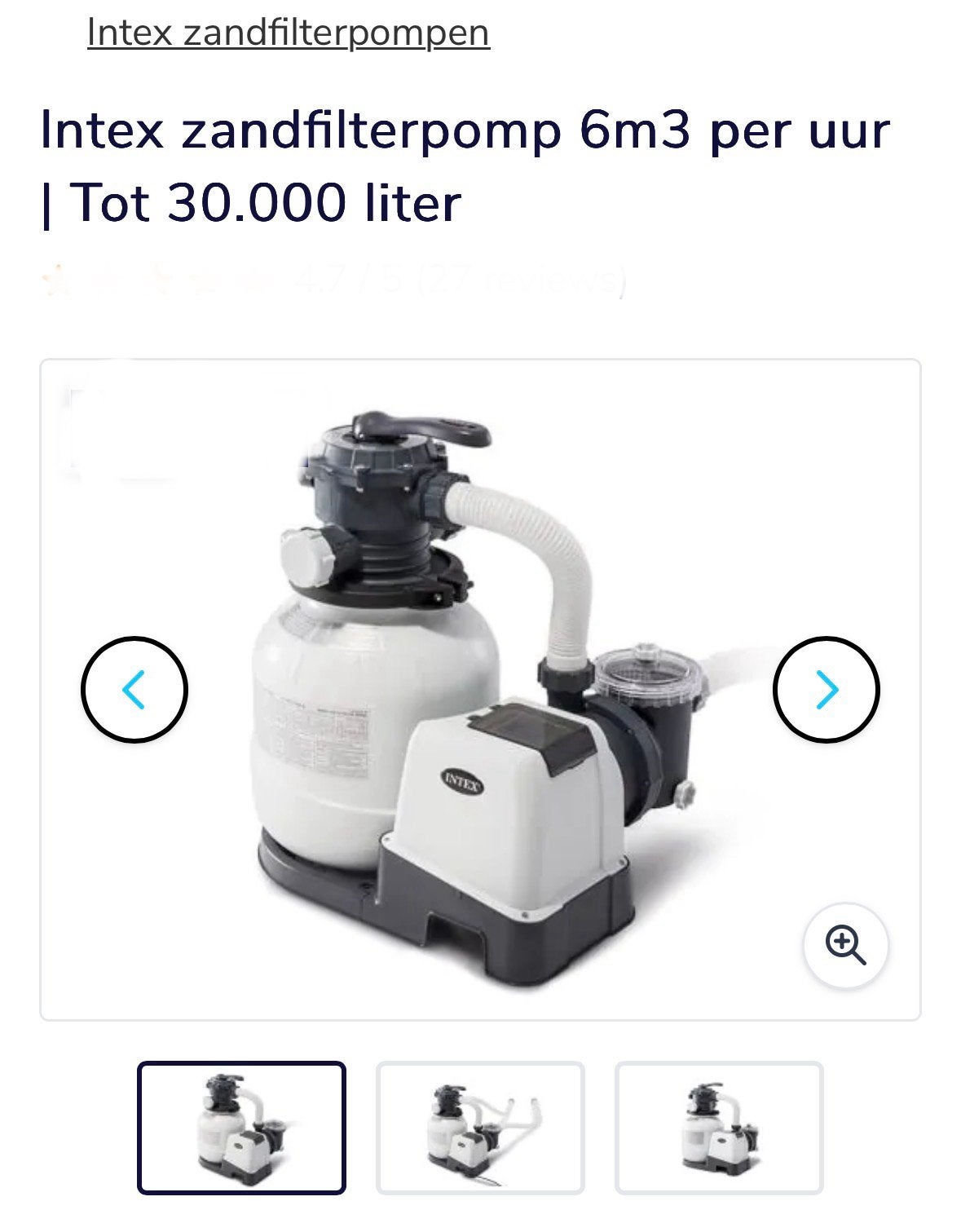 Intex zwembad pomp + zandfilter nieuw, Tuin en Terras, Zwembad-toebehoren, Ophalen, Nieuw