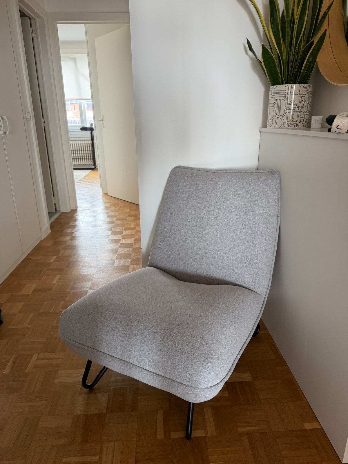 Grijze fauteuil, Ophalen, Zo goed als nieuw