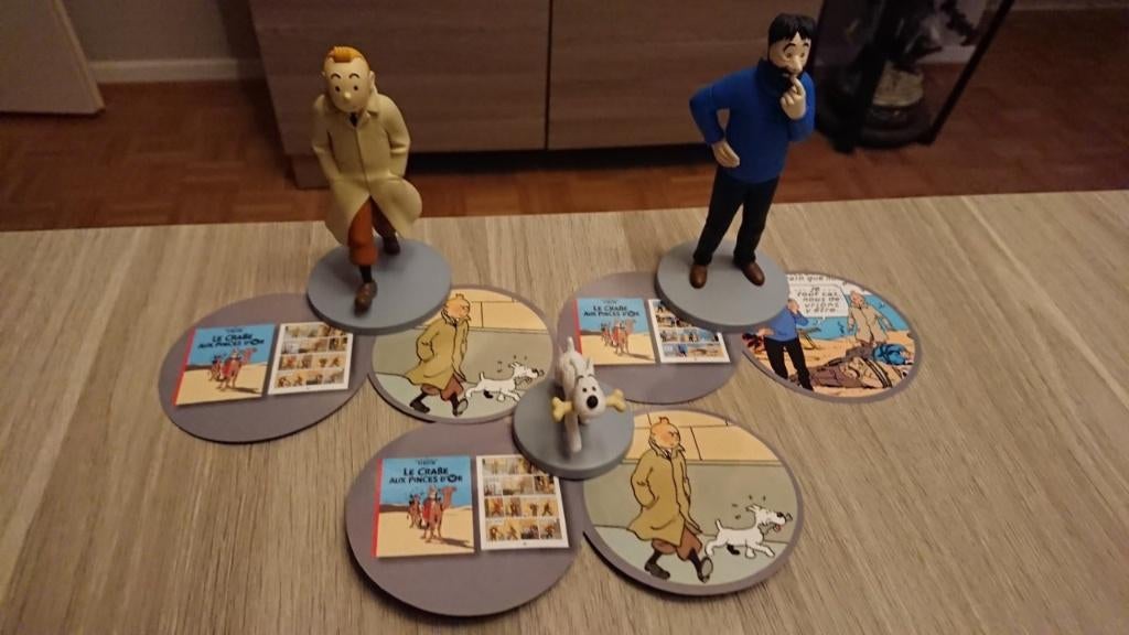 Figurines Tintin, Capitaine Haddock et Milou, Enlèvement ou Envoi, Tintin, Comme neuf, Statue ou Figurine