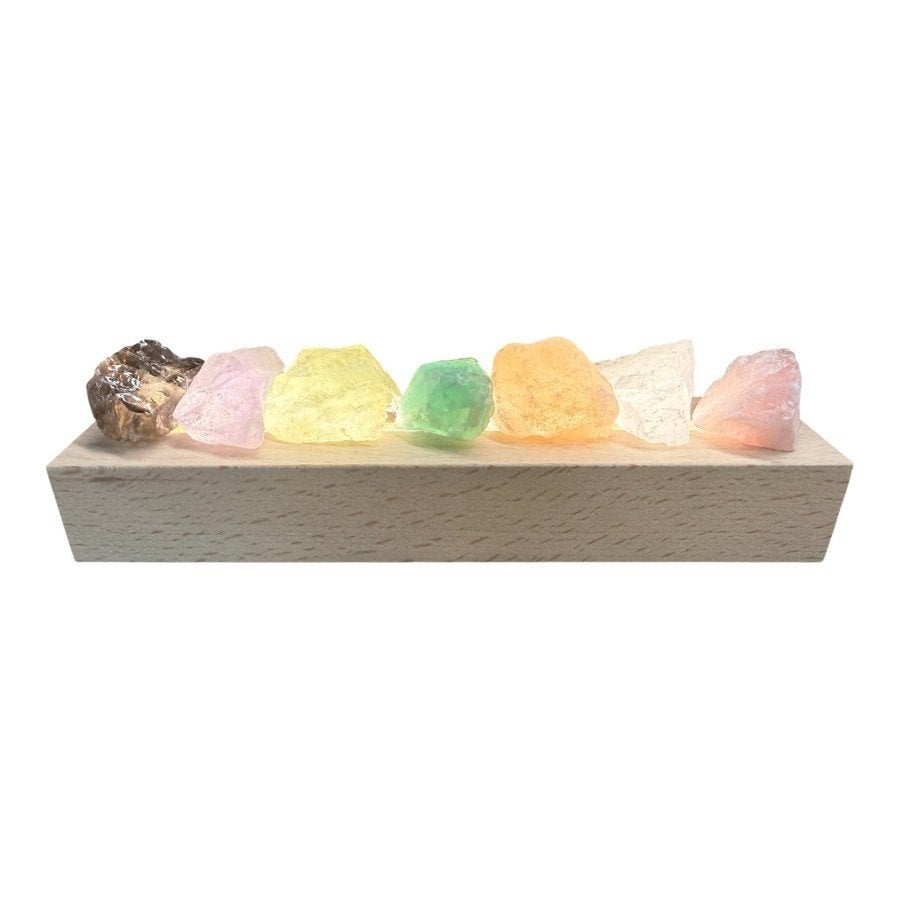 Lampe d'ambiance LED Gemstone - 7 pierres naturelles, Neuf, Enlèvement ou Envoi, Vanackerestraat 59 - 8560 Wevelgem, Multicolore