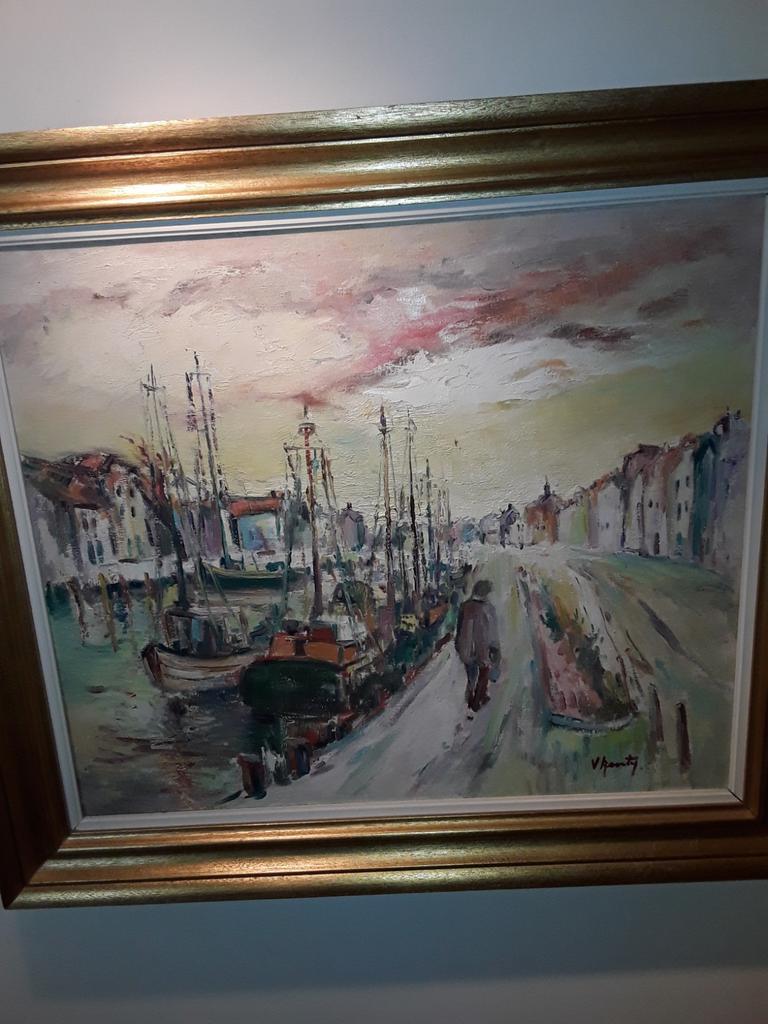Peinture à l'huile sur toile de V. Renty, Antiquités & Art, Art | Peinture | Classique, Enlèvement