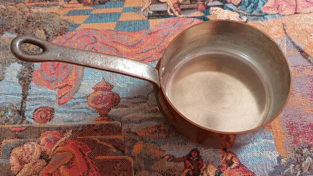 Echte vintage koperen pan van meer dan 100 jaar oud, Antiek en Kunst, Ophalen of Verzenden, Koper