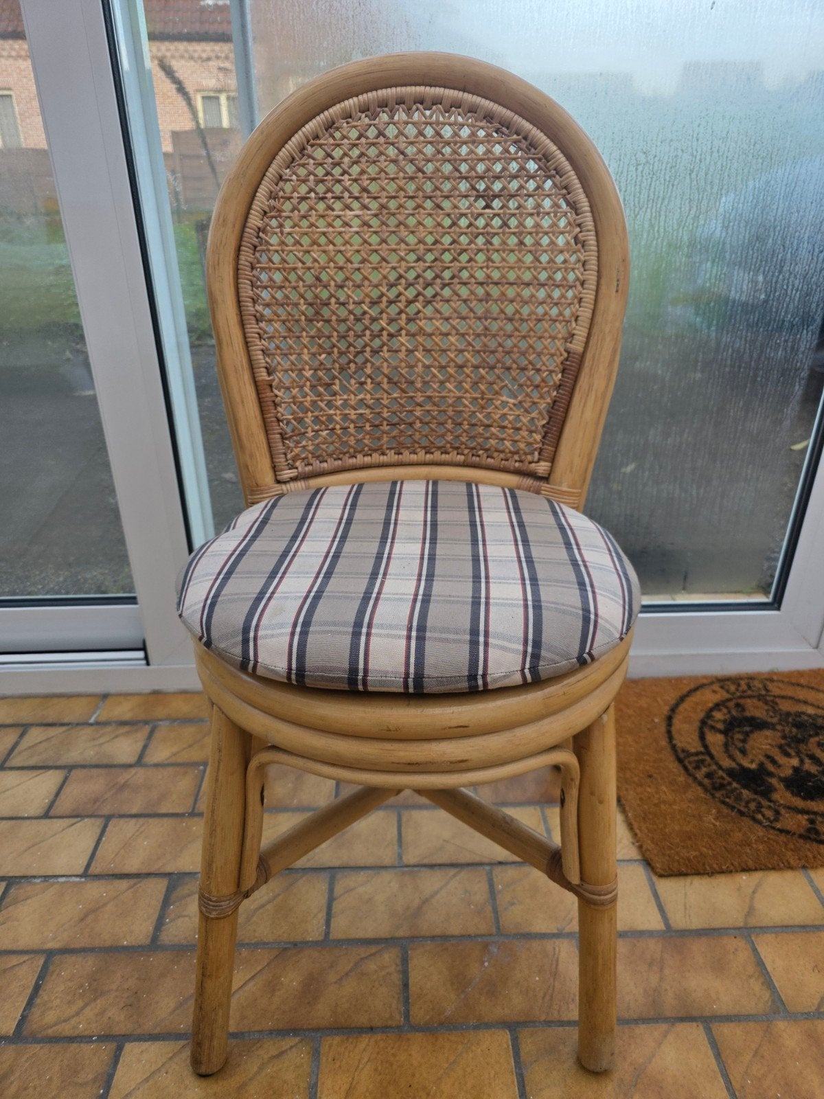 bamboe rotan stoel ter decoratie, Antiek en Kunst, Ophalen of Verzenden