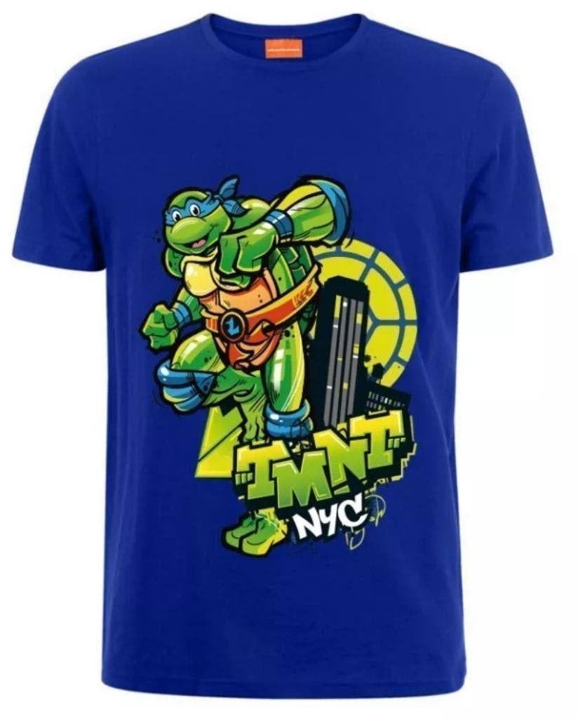 Ninja Turtles T-shirt Blauw - Maat 104 - 110 - 134 - Katoen, Kinderen en Baby's, Disney, Nieuw, Ophalen of Verzenden, Shirt of Longsleeve