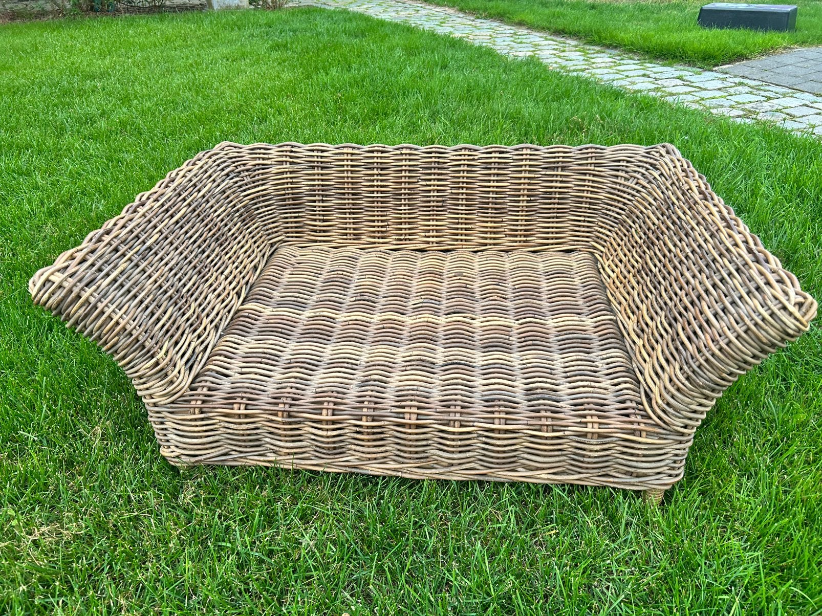 Rotan hondenmand, Dieren en Toebehoren, Ophalen, Zo goed als nieuw