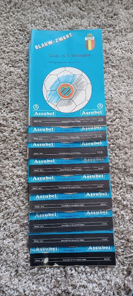 PROGRAMMABOEKJES CLUB BRUGGE, Ophalen of Verzenden, Zo goed als nieuw, Boek of Tijdschrift