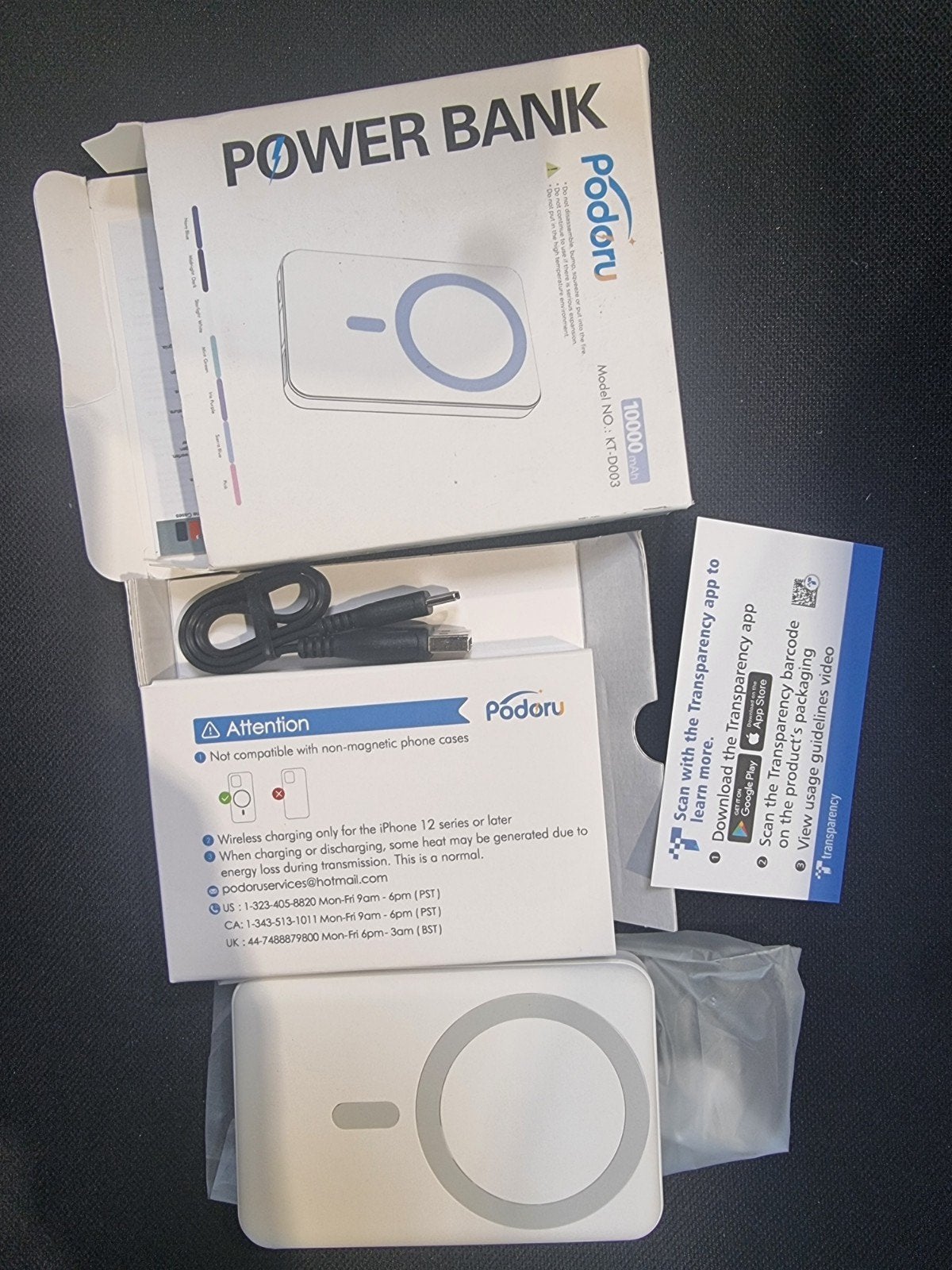 Podoru magnetische powerbank 10.000 mAh draadloos 22,5W, Telecommunicatie, Powerbanks, Ophalen of Verzenden, Shenzhen Zhilianxintong Electronics Co., Ltd.