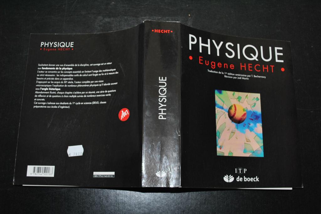 PHYSIQUE EUGENE HECHT ITP DE BOECK 1è Edition 5è tirage 2007, Enlèvement ou Envoi, Autres sciences, Utilisé, EUGENE HECHT