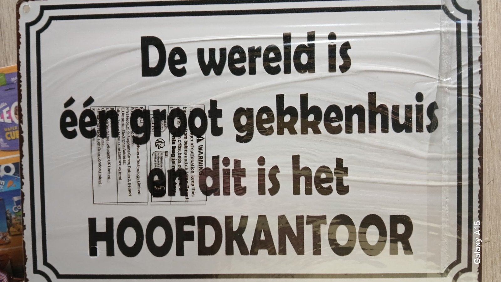 mooi tekstbord voor de echte gek 20 op 30cm, Huis en Inrichting, Woonaccessoires | Tekstborden en Spreuken, Tekstbord, Metaal