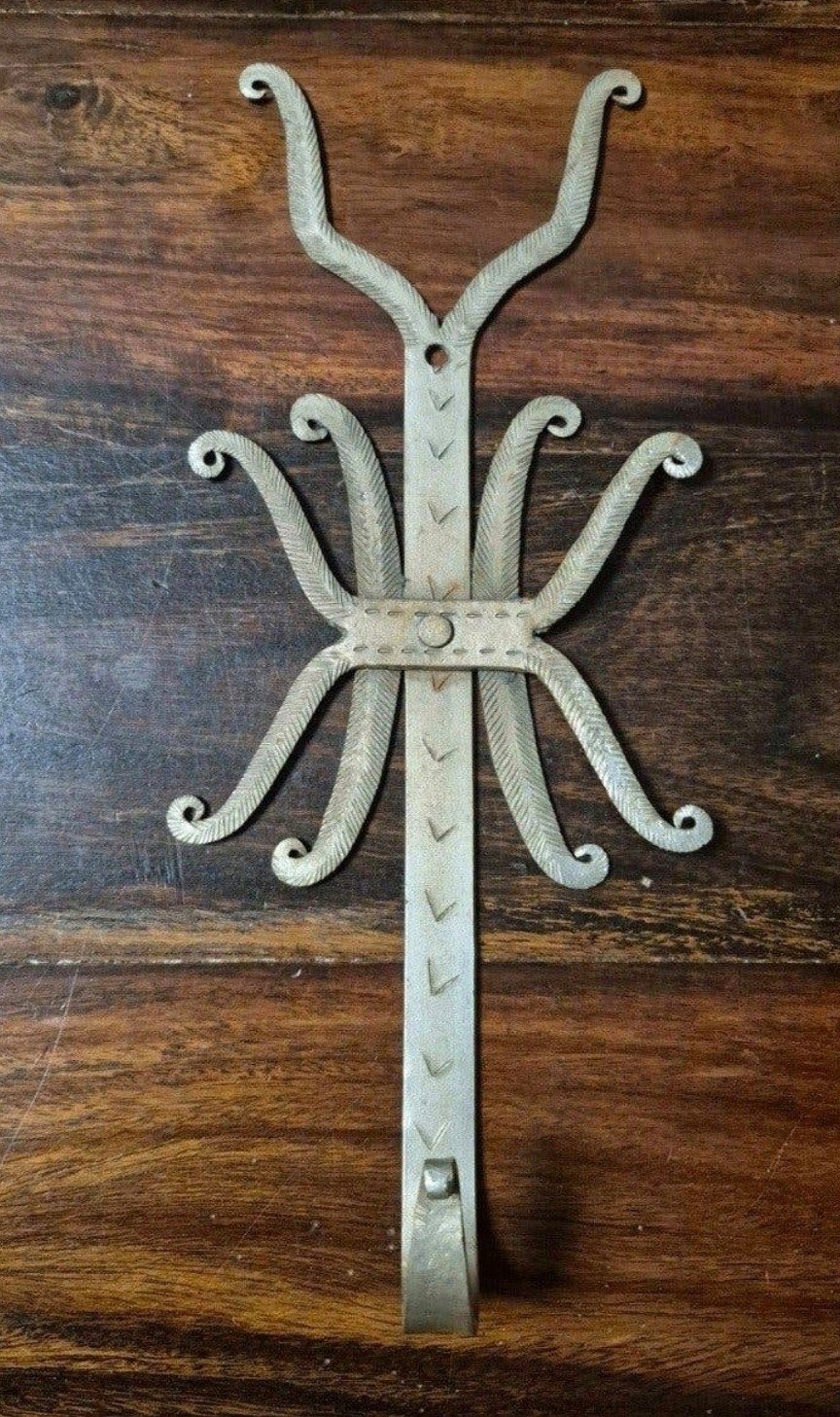 couronne de gibier ancienne en fer forgé à la main (égalemen, Antiquités & Art, Enlèvement ou Envoi