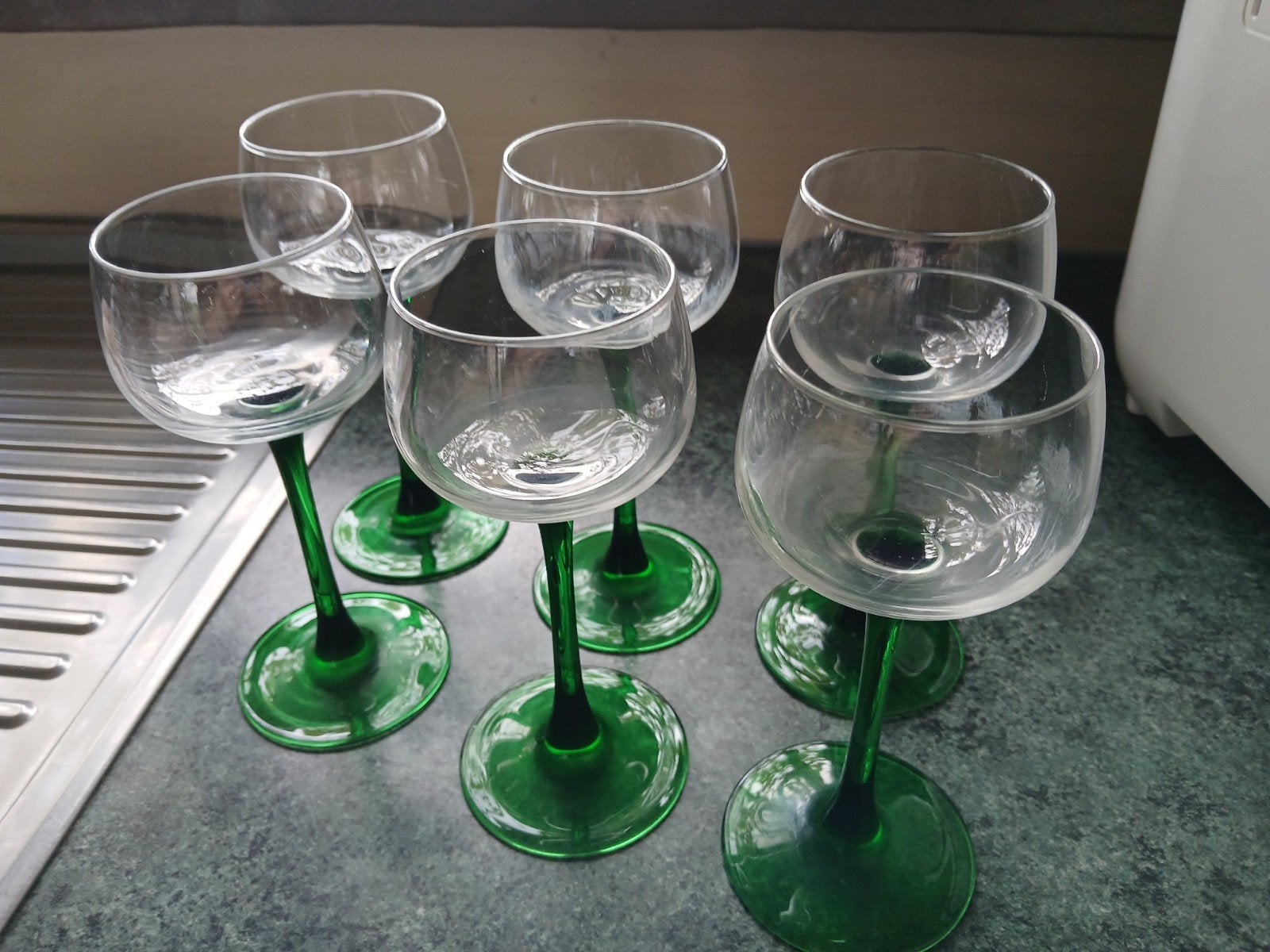 Vintage Luminarc Elzasser wijnglazen, Verzamelen, Ophalen of Verzenden