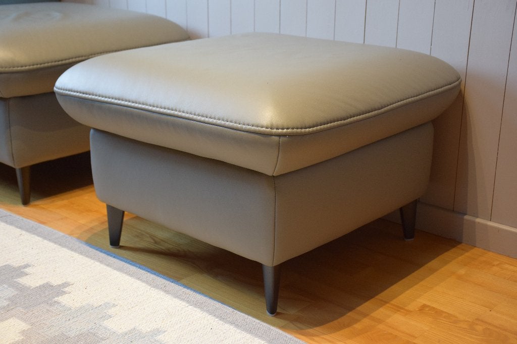Poefen leder, Maison & Meubles, Enlèvement, Moins de 50 cm, Moins de 50 cm, Carré