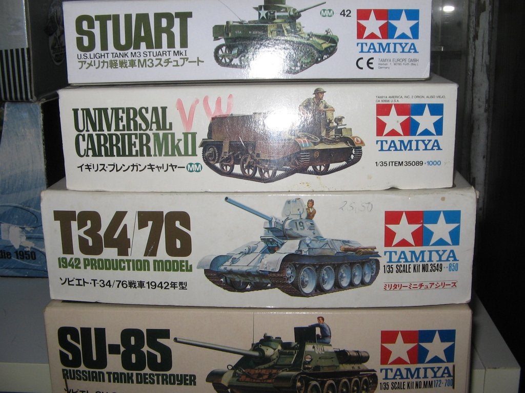 lot tamiya bouwdozen van tanks op 1/35, Hobby en Vrije tijd, Modelbouw | Auto's en Voertuigen, Ophalen, Nieuw, Tank, Tamiya