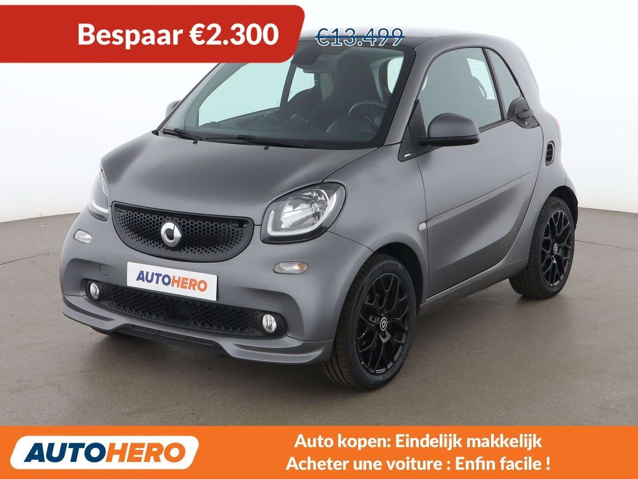 Smart Fortwo 0.9 Turbo Basis passion (automatique), Autos, Argent ou Gris, Achat, Euro 6, 2 places
