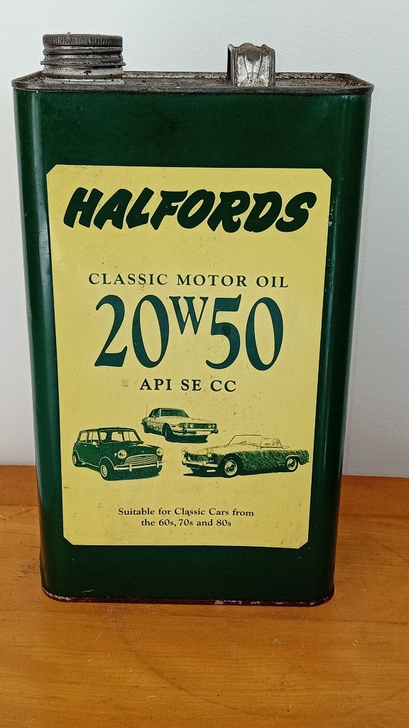Olieblik jaren 80 Halfords, Ophalen of Verzenden, Zo goed als nieuw