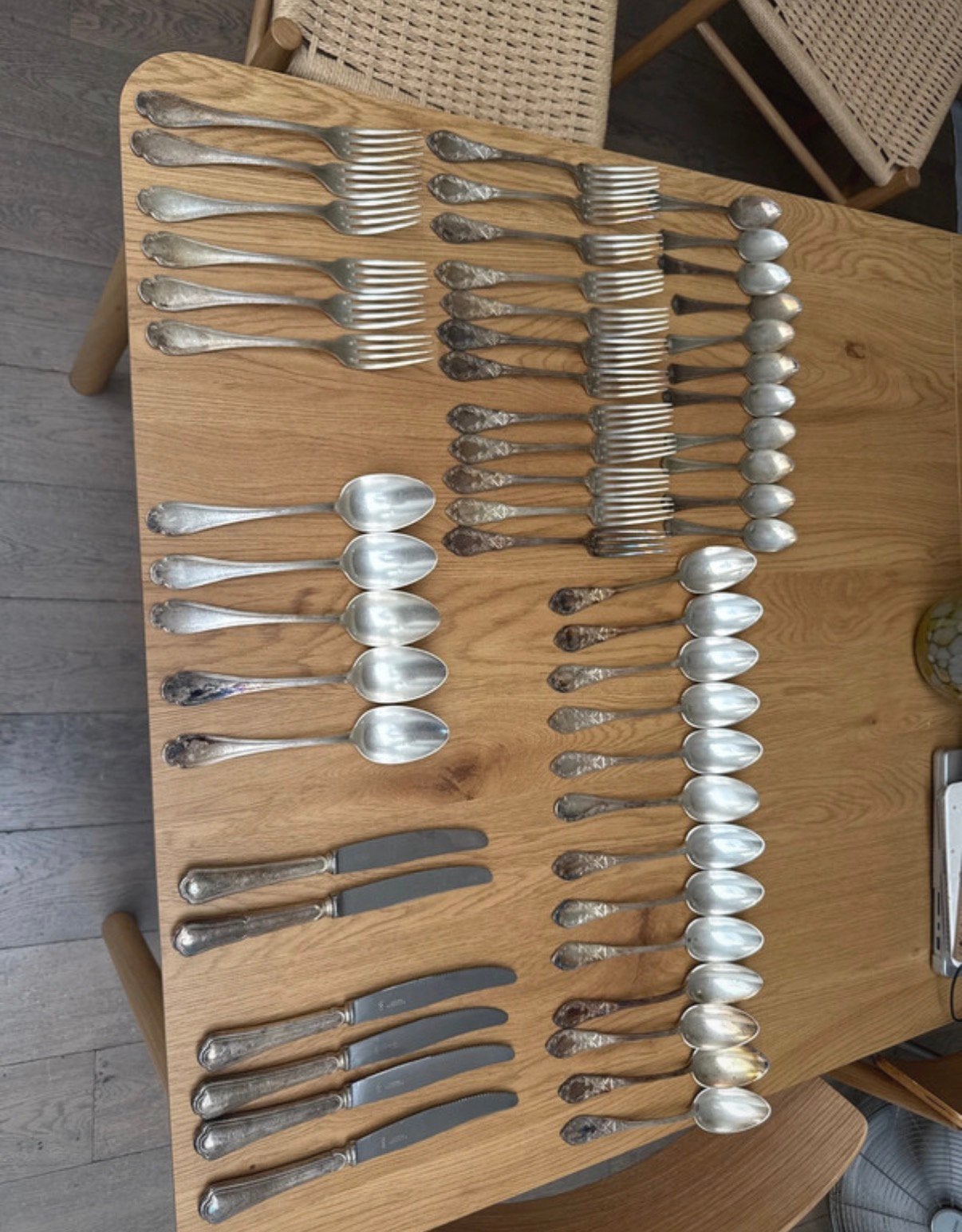 Bestek antiek onder andere Ecruis zilver, Ophalen of Verzenden
