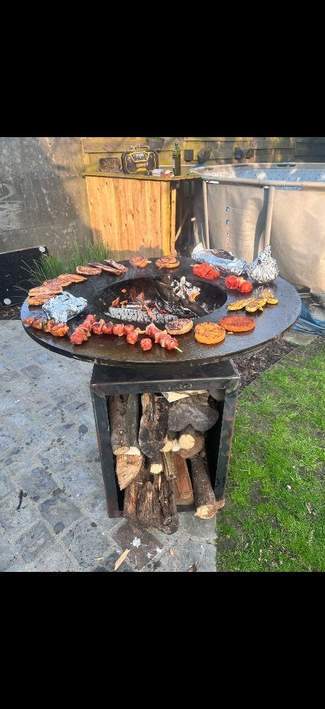 Plancha BBQ, Jardin & Terrasse, Barbecues au charbon de bois, Enlèvement, Utilisé, Overige merken