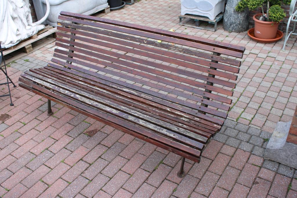 banc de jardin multi lattes et pieds en fonte, Enlèvement, Utilisé