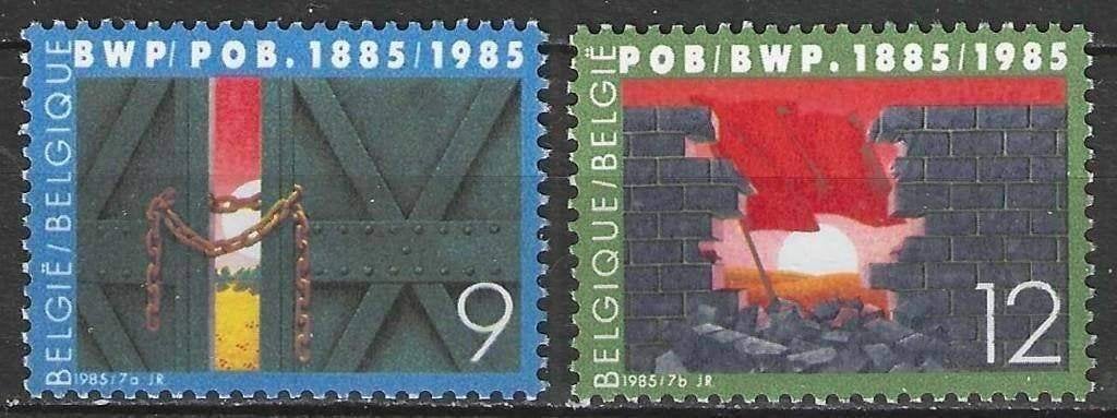Belgique 1985 - Yvert/OBP 2167-2168 - Parti des ravail (PF), Timbres & Monnaies, Envoi, Non oblitéré, Neuf