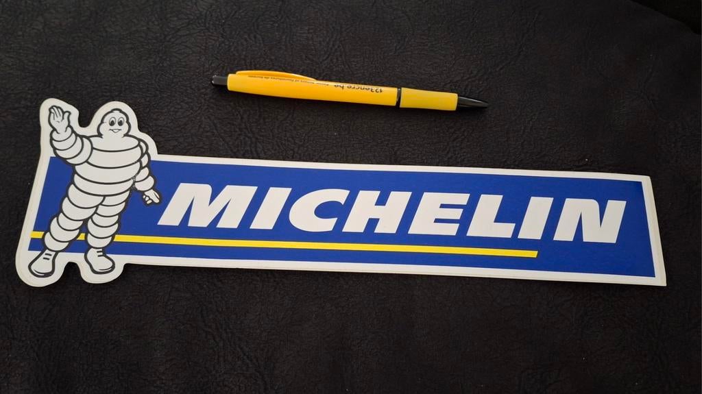 Grote sticker Michelin autobanden mascotte, Ophalen of Verzenden, Zo goed als nieuw, Auto of Motor