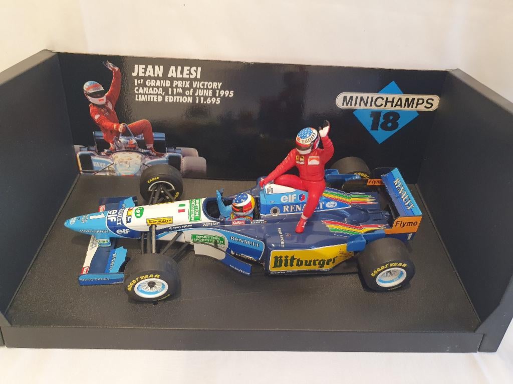 Michael Schumacher Alesi Taxi Benetton B195 Canada 1995 1:18, Hobby en Vrije tijd, Modelauto's | 1:18, Zo goed als nieuw, Auto