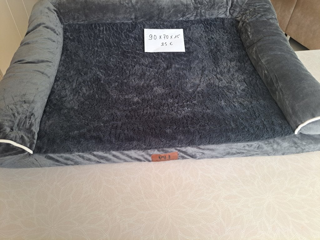 Orthopedisch hondenkussen, donker grijs (90x70x15cm), Dieren en Toebehoren, Hondenmanden, Ophalen, Nieuw, Polyester