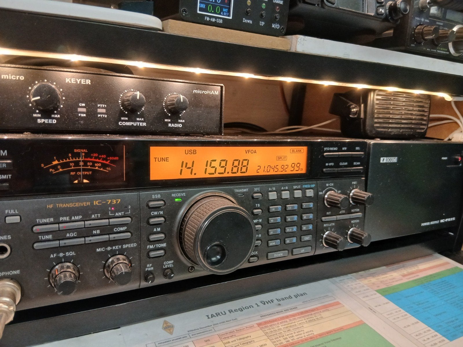 hf set icom ic-737, Télécoms, Enlèvement, Utilisé, Émetteur et Récepteur